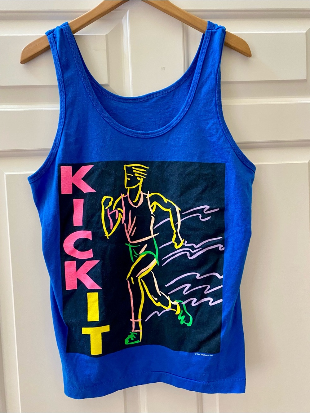 Vintage Athletic Tank Sun Sport Retro Tank Running Athleisure Women’s Med